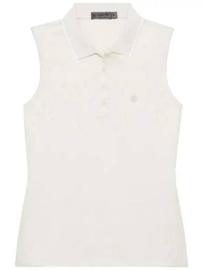 Polkadot Sleeveless Polo Shirt Beige - G/FORE - BALAAN 2