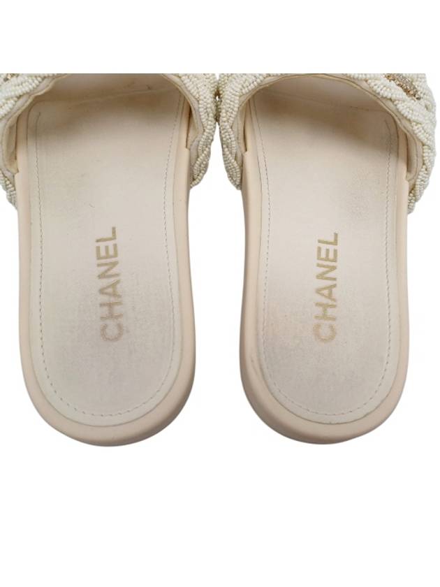 G35696 Ivory Mule Slides - CHANEL - BALAAN 3