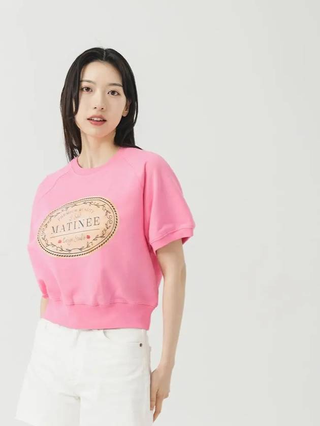 Matinee Vintage Label Half Sweat Shirt PINK - LE SOLEIL MATINEE - BALAAN 1