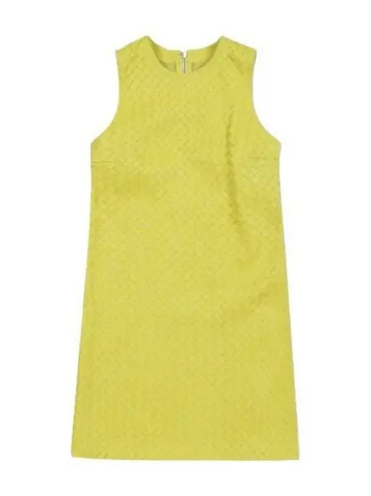 Intrecciato mini dress yellow - BOTTEGA VENETA - BALAAN 1
