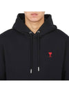 Red Heart Logo Classic Cotton Hoodie Black - AMI - BALAAN 8