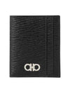 Gancini Card Wallet Black - SALVATORE FERRAGAMO - BALAAN 2