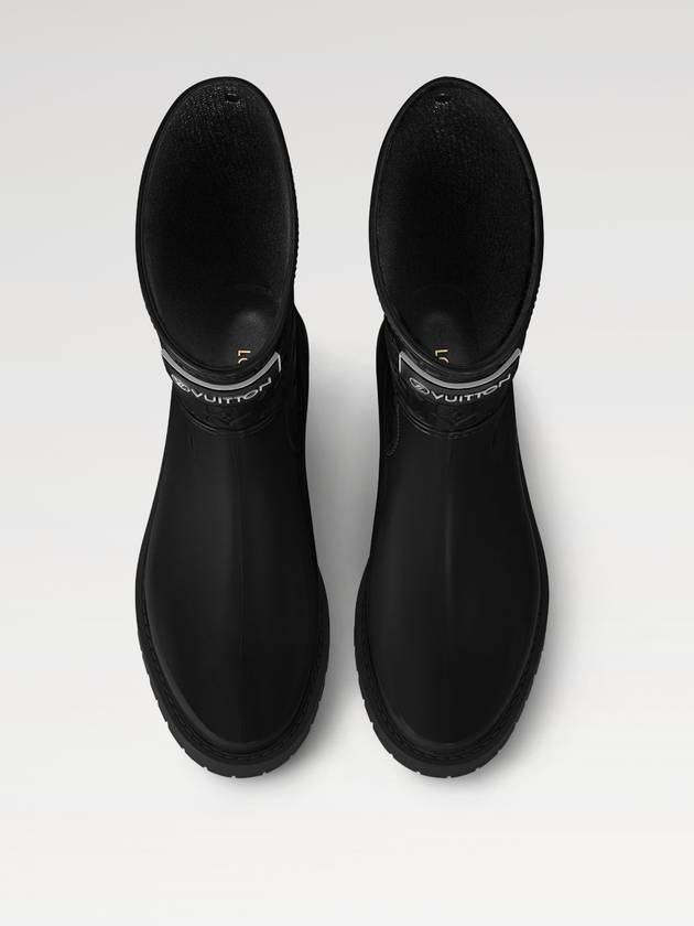 Drops Flat Half Rain Boots Black - LOUIS VUITTON - BALAAN 3