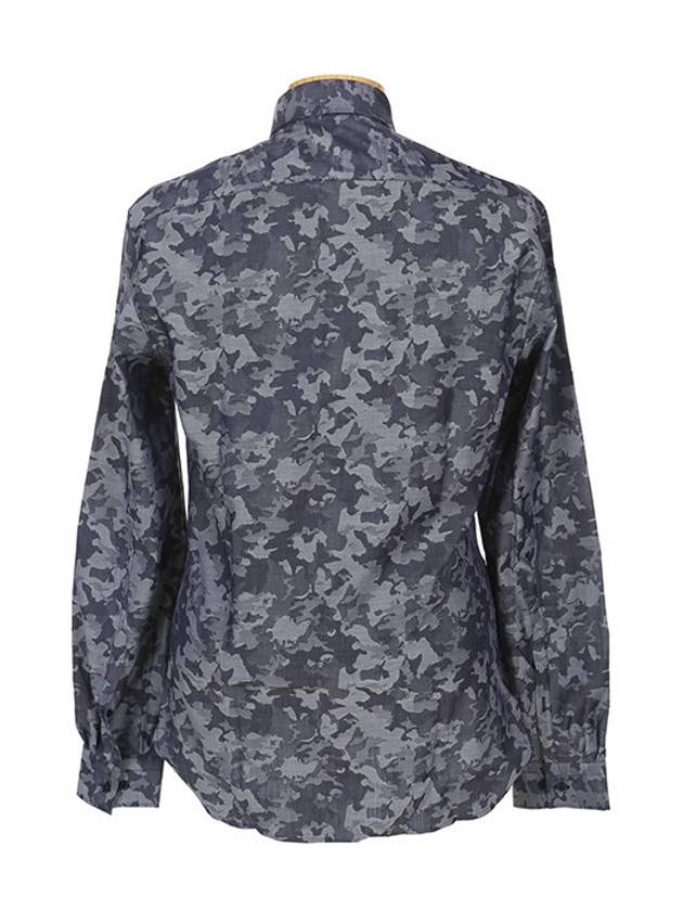 Camo Slim Fit Long Sleeve Shirt Grey - NEIL BARRETT - BALAAN 4