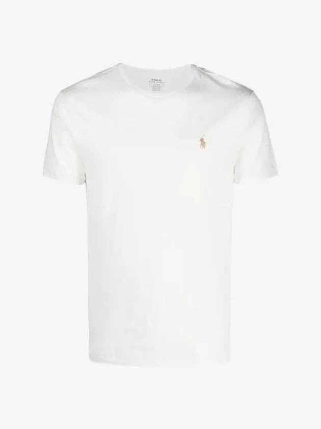 Men s pony embroidery white short sleeve t shirt 710671438 309 - POLO RALPH LAUREN - BALAAN 2