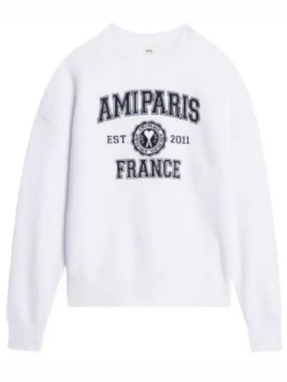 Logo Print Sweatshirt White - AMI - BALAAN 2