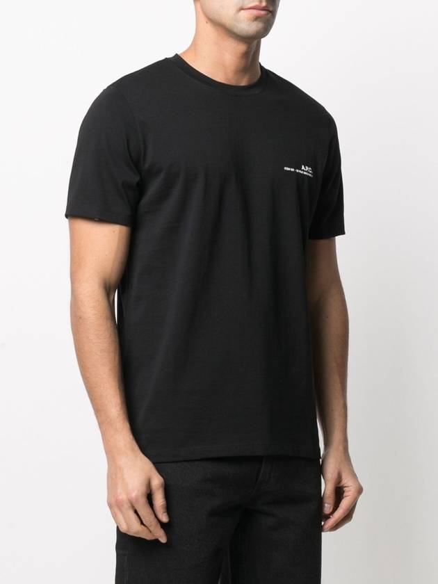 Chest Logo Short Sleeve T-Shirt Black - A.P.C. - BALAAN 4