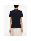 Rose Cotton Short Sleeve T-Shirt Navy - THOM BROWNE - BALAAN 5