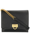 Trifolio Chain Shoulder Bag Black - SALVATORE FERRAGAMO - BALAAN 3