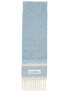 Logo Patch Fringe Muffler Denim Blue - ACNE STUDIOS - BALAAN 2