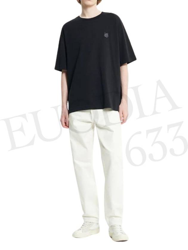 Bold Fox Head Patch Oversized Short Sleeve T-Shirt Black - MAISON KITSUNE - BALAAN 8