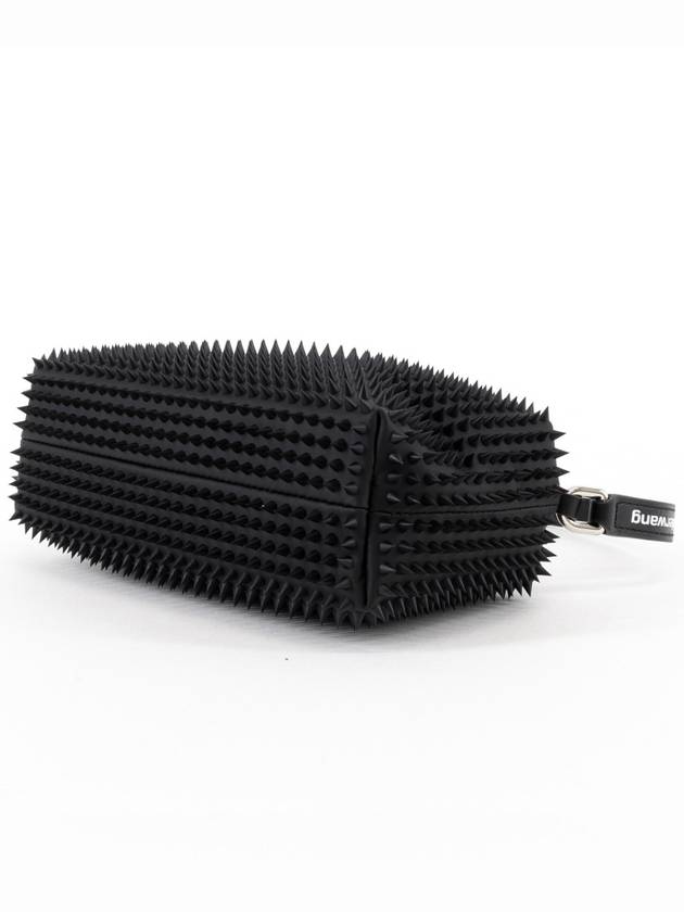 Heiress Rubberized Spike Pouch Bag Black - ALEXANDER WANG - BALAAN 6