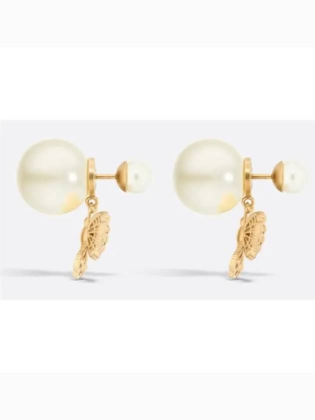 Tribales Resin Pearl Earrings Gold - DIOR - BALAAN 3