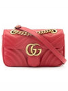 GG Marmont Matelasse Gold Chain Mini Cross Bag Red - GUCCI - BALAAN 2