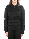 Women's Mohair PK Long Sleeve Knit Top Black - PRADA - BALAAN.