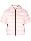 Sadalmelik Logo Patch Hooded Down Padding Pink - DUVETICA - BALAAN 1