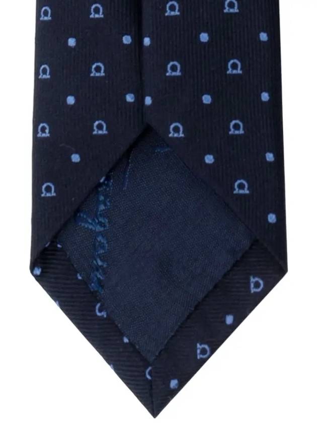 Men's Silk Tie Navy - SALVATORE FERRAGAMO - BALAAN 5