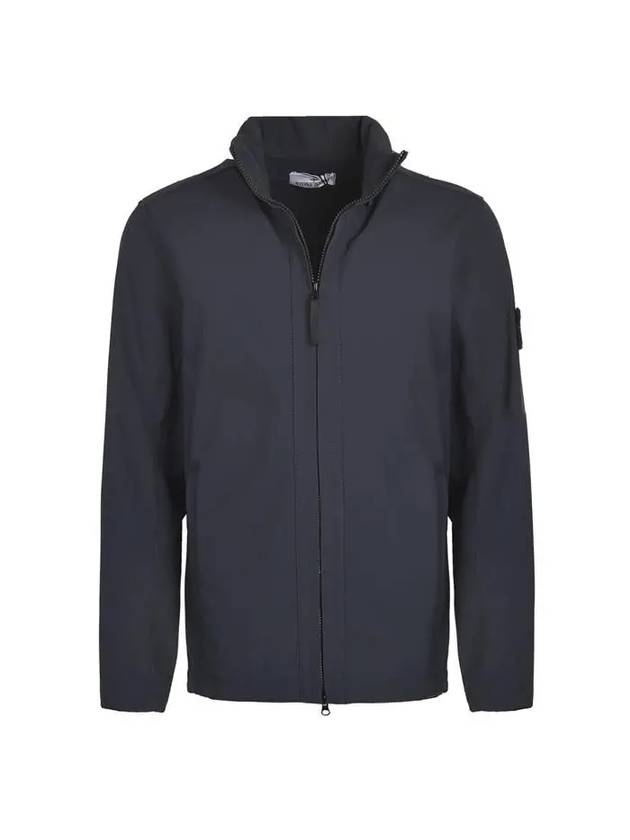 Soft Shell RE Dye Technology Light Weight Zip-up Jacket Navy - STONE ISLAND - BALAAN 1