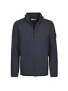 Soft Shell RE Dye Technology Light Weight Zip-up Jacket Navy - STONE ISLAND - BALAAN 1