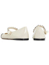 Miu Miu Patent Leather Ballerina Flats Ivory - MIU MIU - BALAAN 7