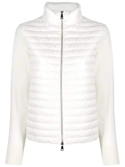 Women s Padded Wool Cardigan White - MONCLER - BALAAN 2