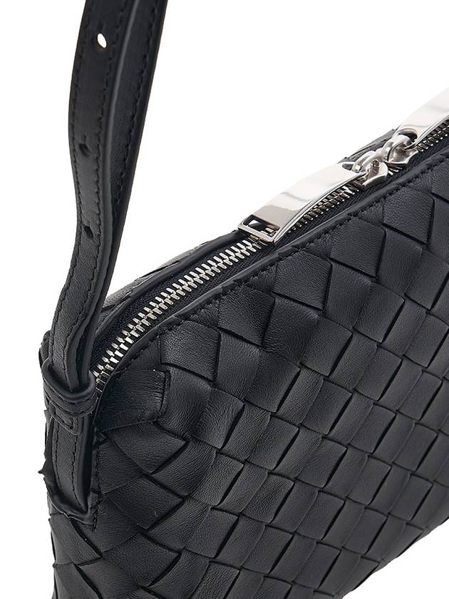 Women's Intrecciato New Nodini Cross Bag Matte Black - BOTTEGA VENETA - BALAAN 8