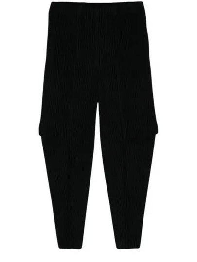 Pleated Cargo Track Pants Black - ISSEY MIYAKE - BALAAN 2