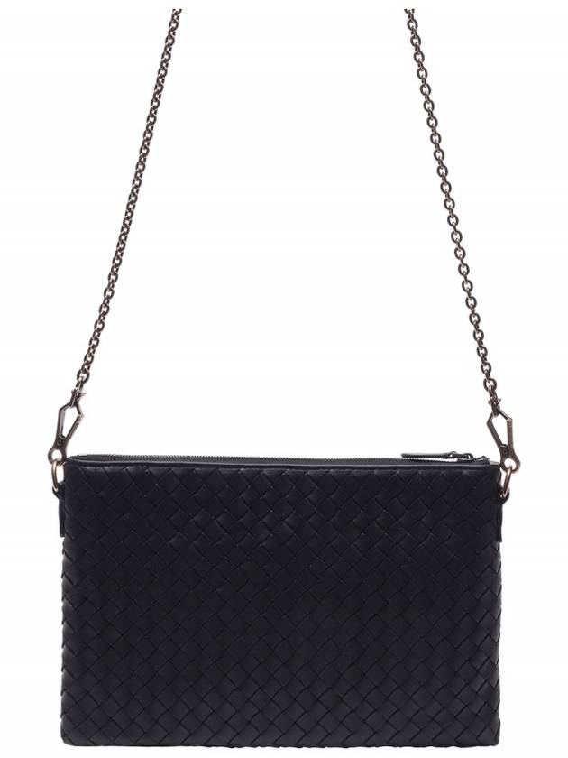 Intrecciato Chain Crossbody Bag Black - BOTTEGA VENETA - BALAAN 5