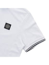 Stretch Cotton Pique Short Sleeve Polo Shirt White - STONE ISLAND - BALAAN 6