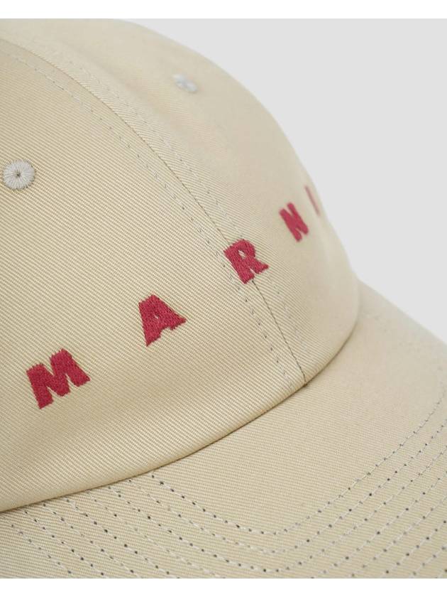 Embroidered Logo Ball Cap Beige - MARNI - BALAAN 3