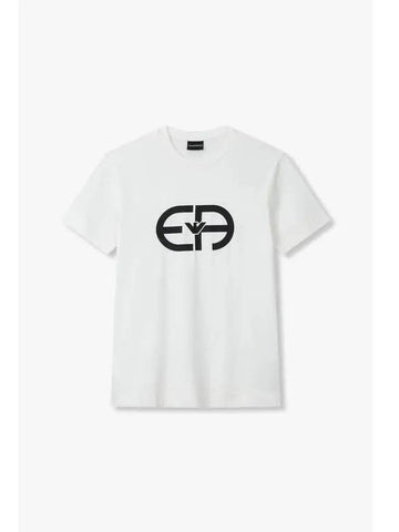 Men s Easy Logo Graphic T Shirt White - EMPORIO ARMANI - BALAAN 1