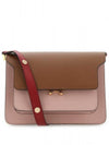 Color Block Medium Trunk Shoulder Bag Brown - MARNI - BALAAN 1