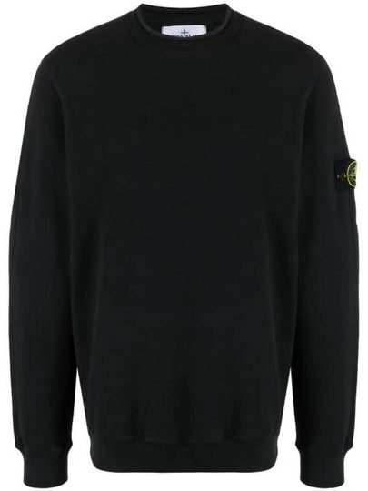 Stretch Cotton Fleece Mock Turtleneck Sweatshirt Black - STONE ISLAND - BALAAN 2