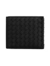 Intrecciato Calf Leather Half Wallet Black - BOTTEGA VENETA - BALAAN 4