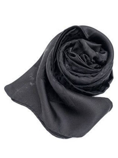 Square Silk Muffler Black - SALVATORE FERRAGAMO - BALAAN 2