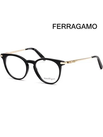 Ferragamo glasses frame SF2927 001 round horn rim - SALVATORE FERRAGAMO - BALAAN 1