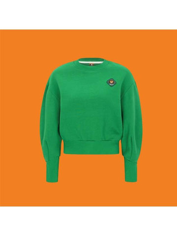 Long Sleeve T-Shirt Green Label Lion Pop Balloon Sleeve Semi-Cropped Brushed Sweatshirt GT60605 - MAHES - BALAAN 1