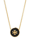 Kira Enamel Pendant Necklace Tory Gold Black - TORY BURCH - BALAAN 2