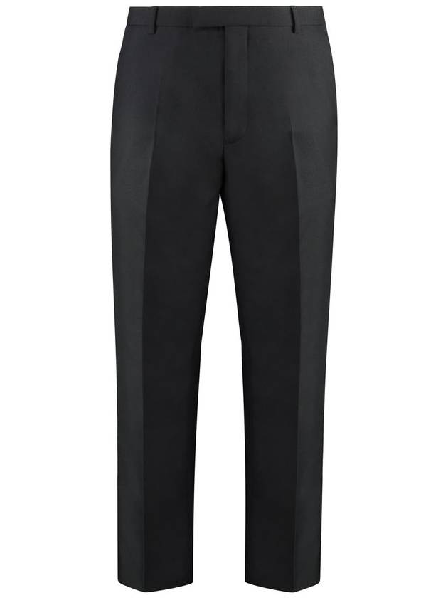 Wool Blend Straight Pants Black - GUCCI - BALAAN 2