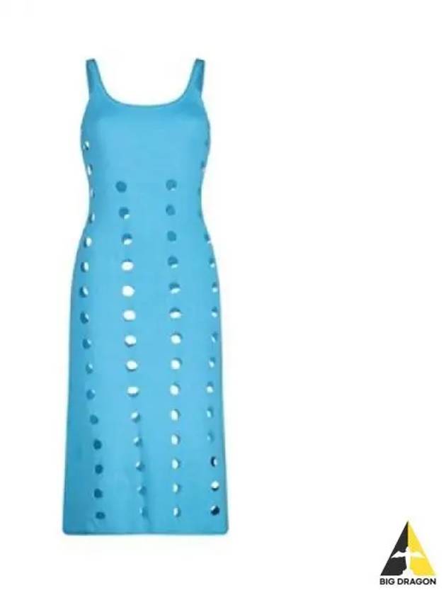 Women's Canopy Knit Midi Sleeveless Dress Sky Blue VOL21194 - HOUSE OF SUNNY - BALAAN 2