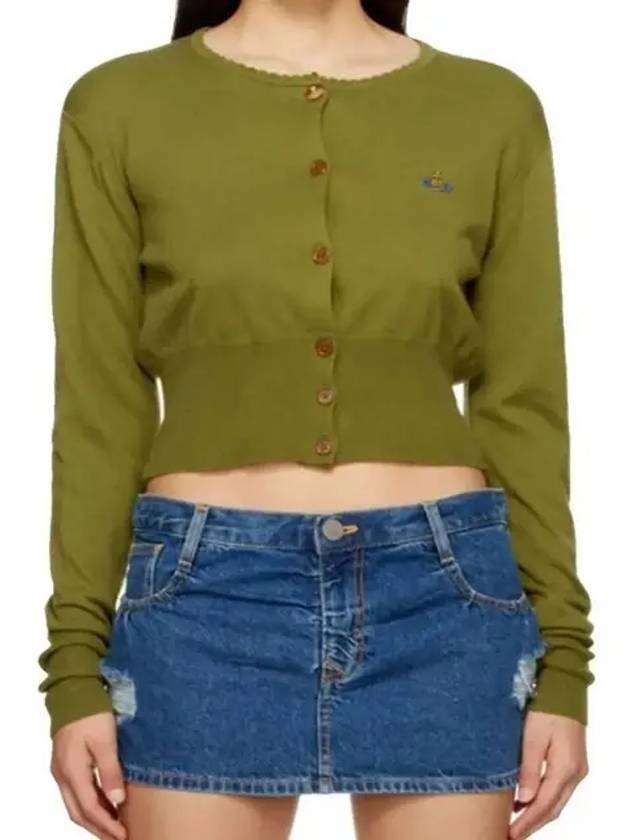 Bea Cropped Cardigan Sage Green - VIVIENNE WESTWOOD - BALAAN 3