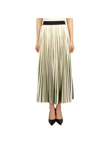 Paniere Long Pleated Skirt Green - MAX MARA - BALAAN 1