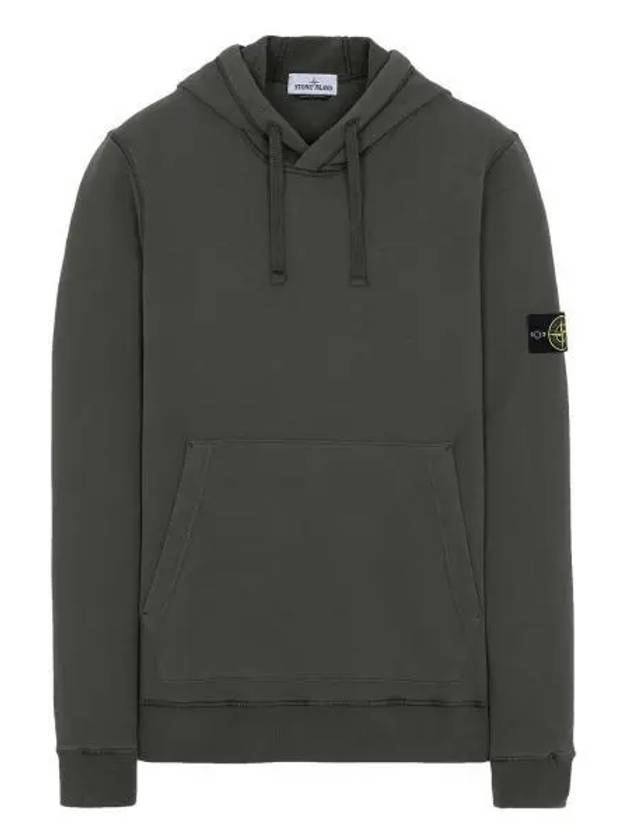 Wappen Patch Cotton Fleece Hoodie Charcoal - STONE ISLAND - BALAAN 2