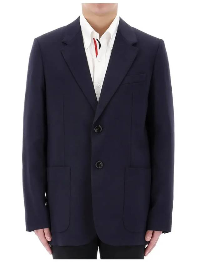 Two Button Blazer Jacket Navy - AMI - BALAAN 2