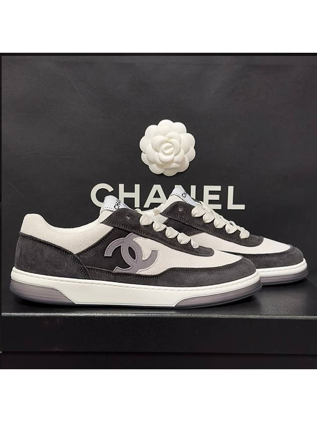 Women's CC Logo Jenny Tennis Sneakers Black White - CHANEL - BALAAN 3