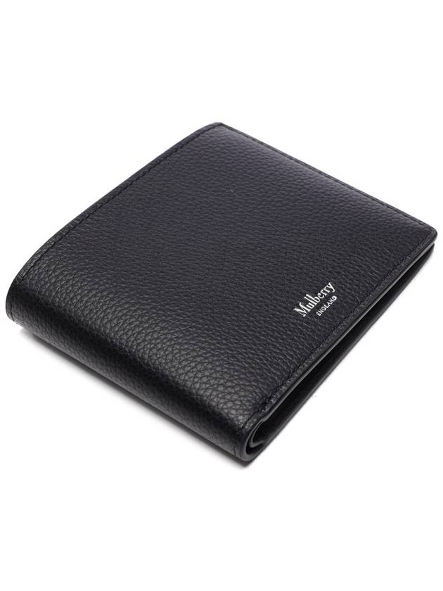 Men's Logo Printed Leather Half Wallet Black - MULBERRY - BALAAN 6