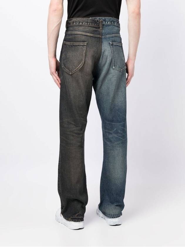 Two Tone Denim Straight Jeans Black - MIHARA YASUHIRO - BALAAN 4