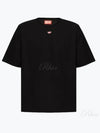 Embroidered D Patch Short Sleeve T-Shirt Black - DIESEL - BALAAN 2