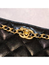 Chain base chain border decoration accordion mini bag caviar black short chain shoulder bag AS4437 - CHANEL - BALAAN 7