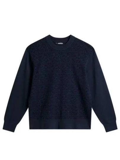 Finn Jacquard Knit Sweater Navy - J.LINDEBERG - BALAAN 2